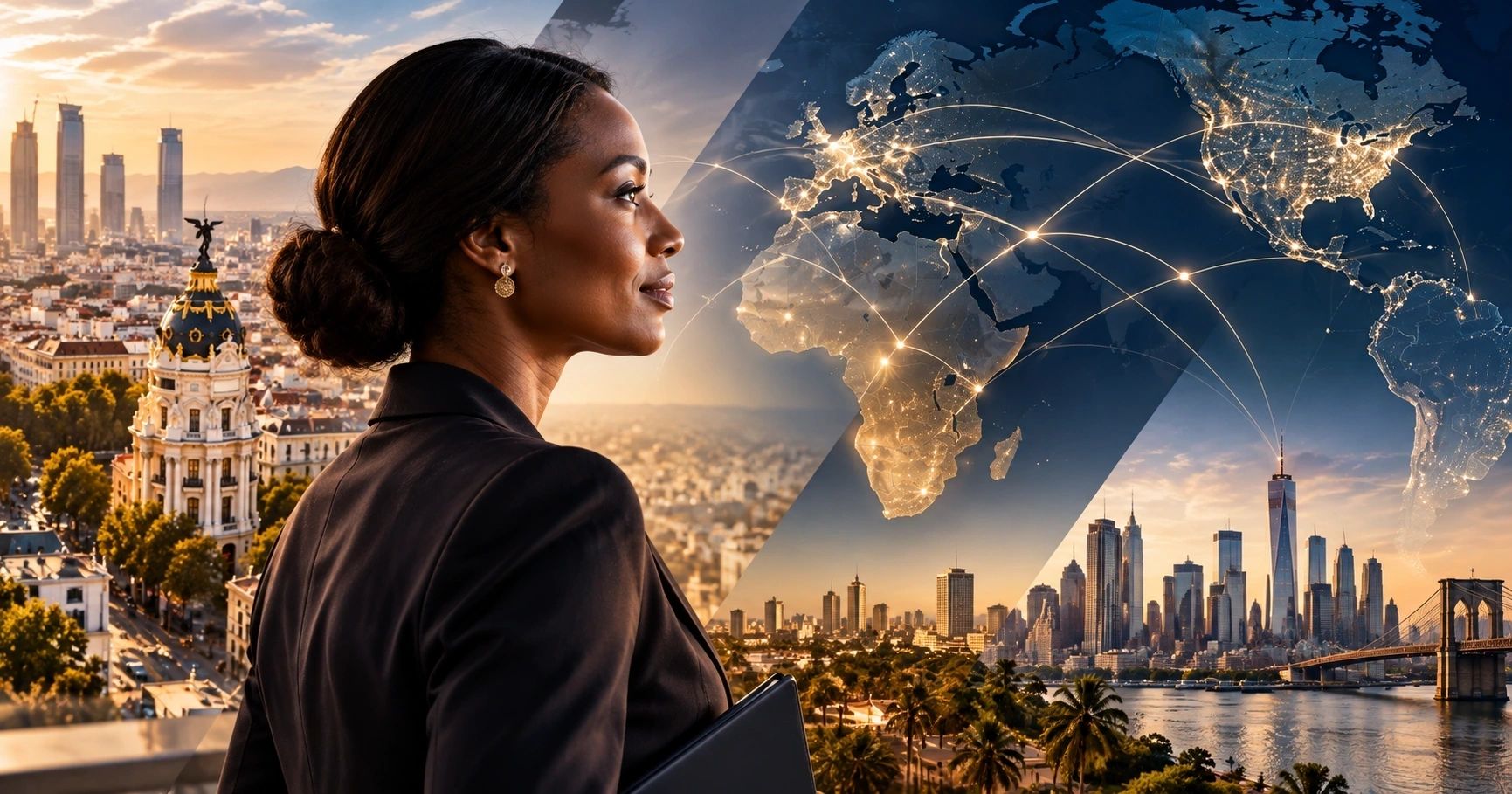 Global network and international business connections